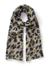 Ausgewählt, Schal mit Camouflage-Print von Tom Tailor, grün