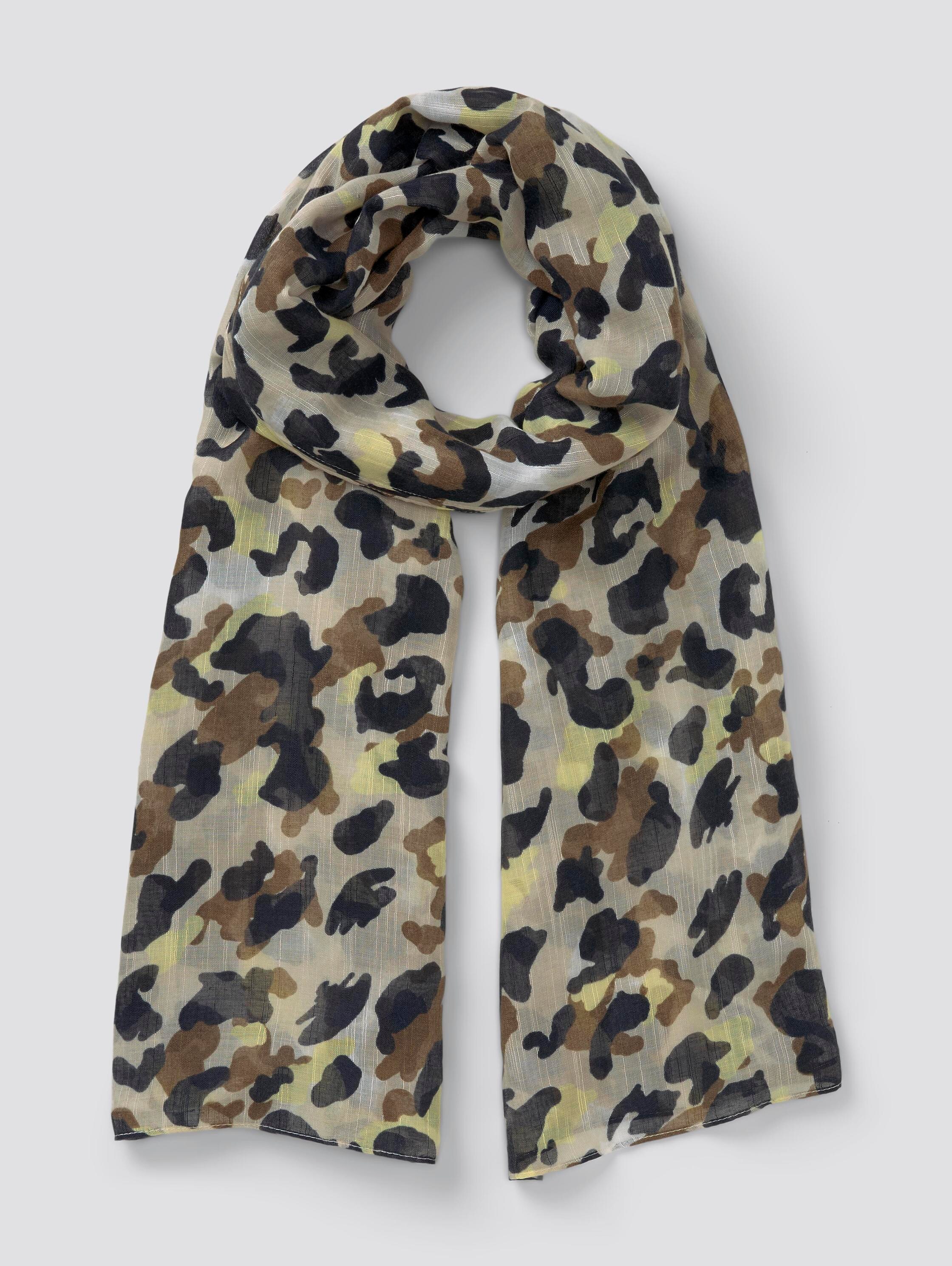 Schal mit Camouflage-Print - grün - 