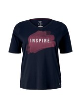 Ausgewählt, Plus - T-Shirt mit Artwork von Tom Tailor, blau