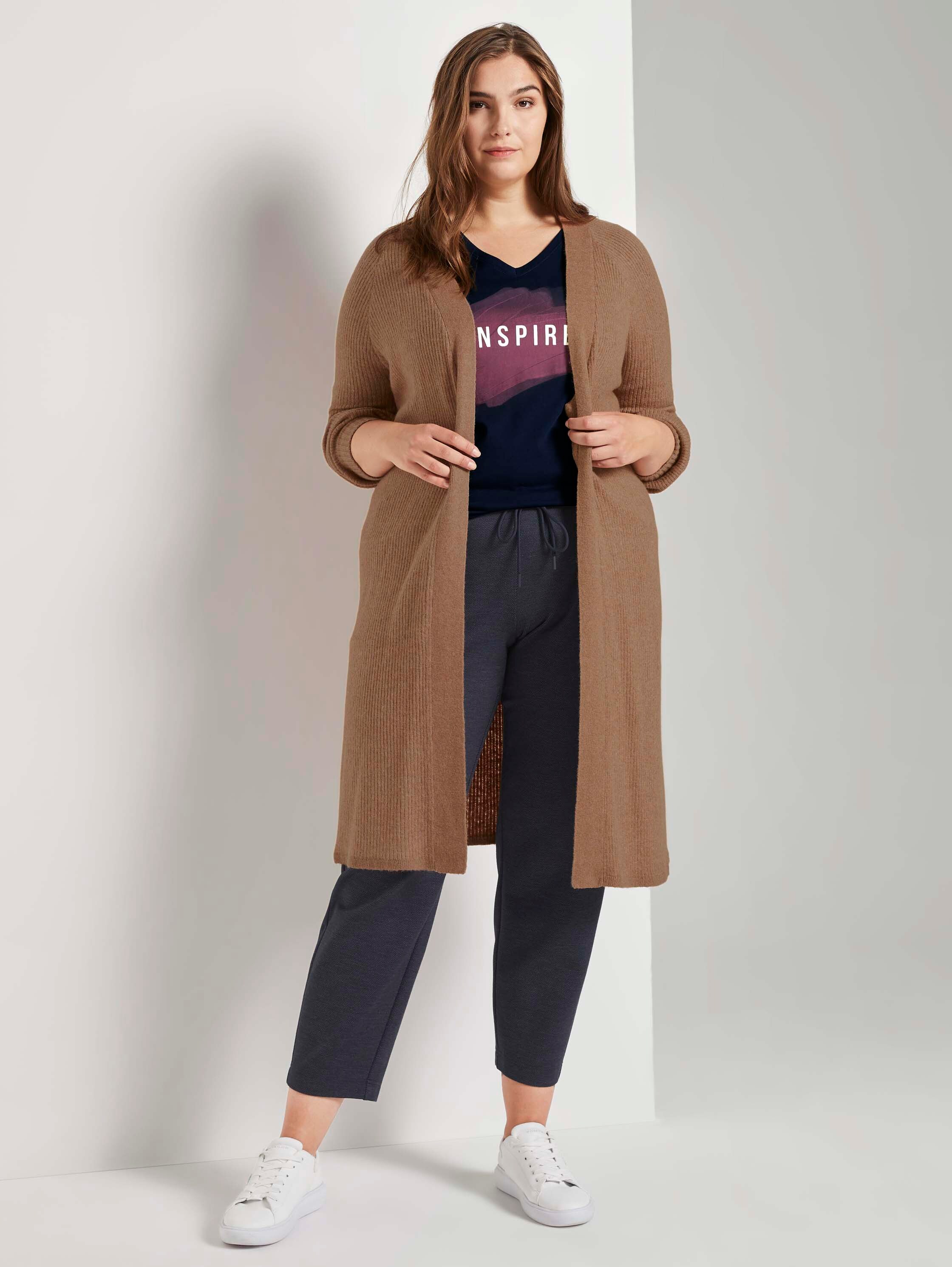 Plus - T-Shirt mit Artwork - sky captain blue - Model-Vorderansicht