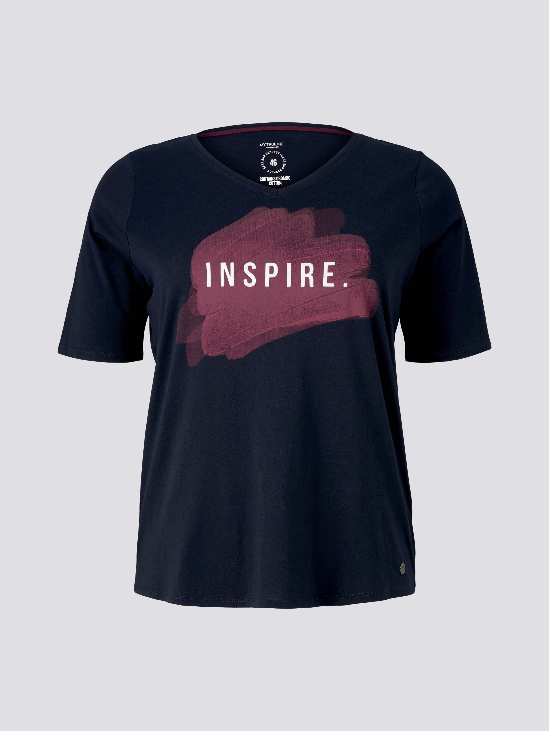 Plus - T-Shirt mit Artwork - sky captain blue - Vorder-Produkt-Ansicht