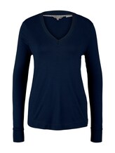 Niet geselecteerd, Vloeiend overhemd met geribde manchetten door , blauw