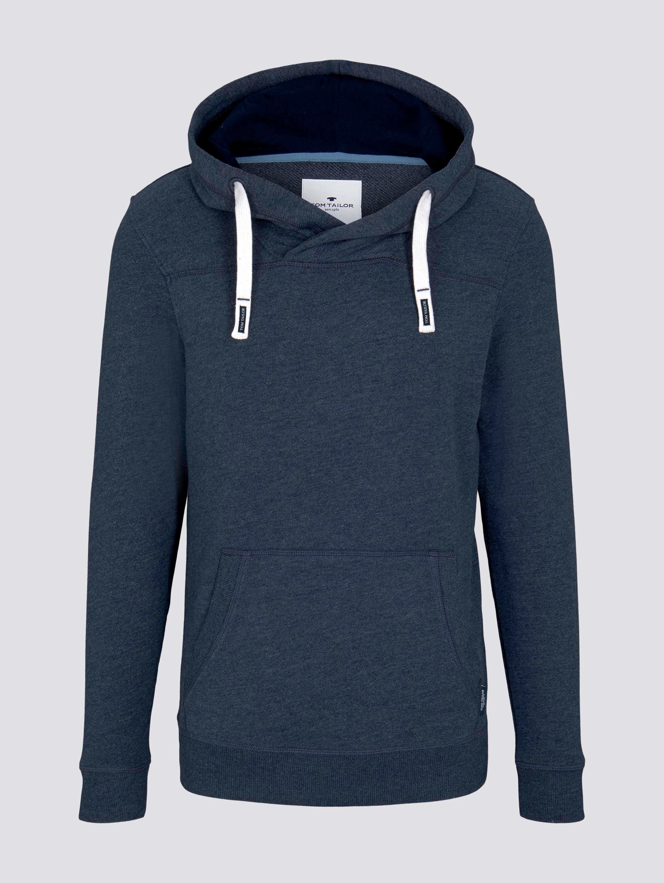 Hoodie mit Kapuzendetail - sky captain blue white melange - Vorder-Produkt-Ansicht