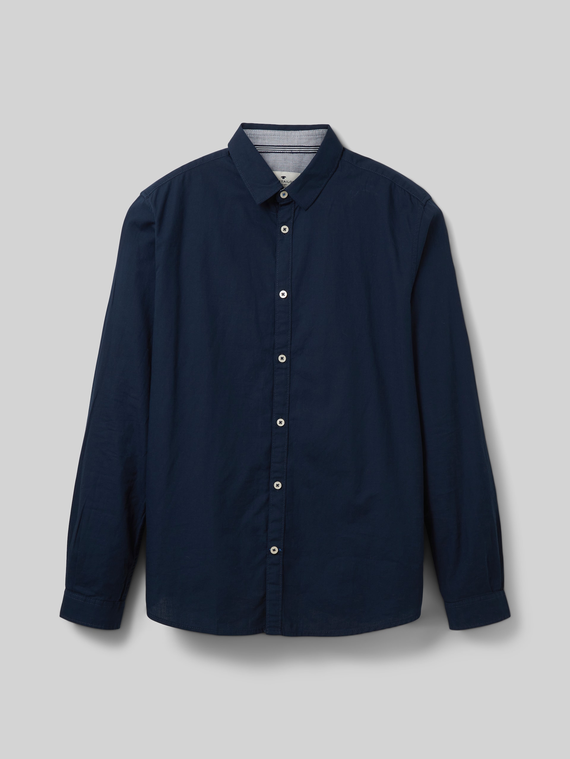 Slim Fit-overhemd met gestructureerde stof - Dark Blue