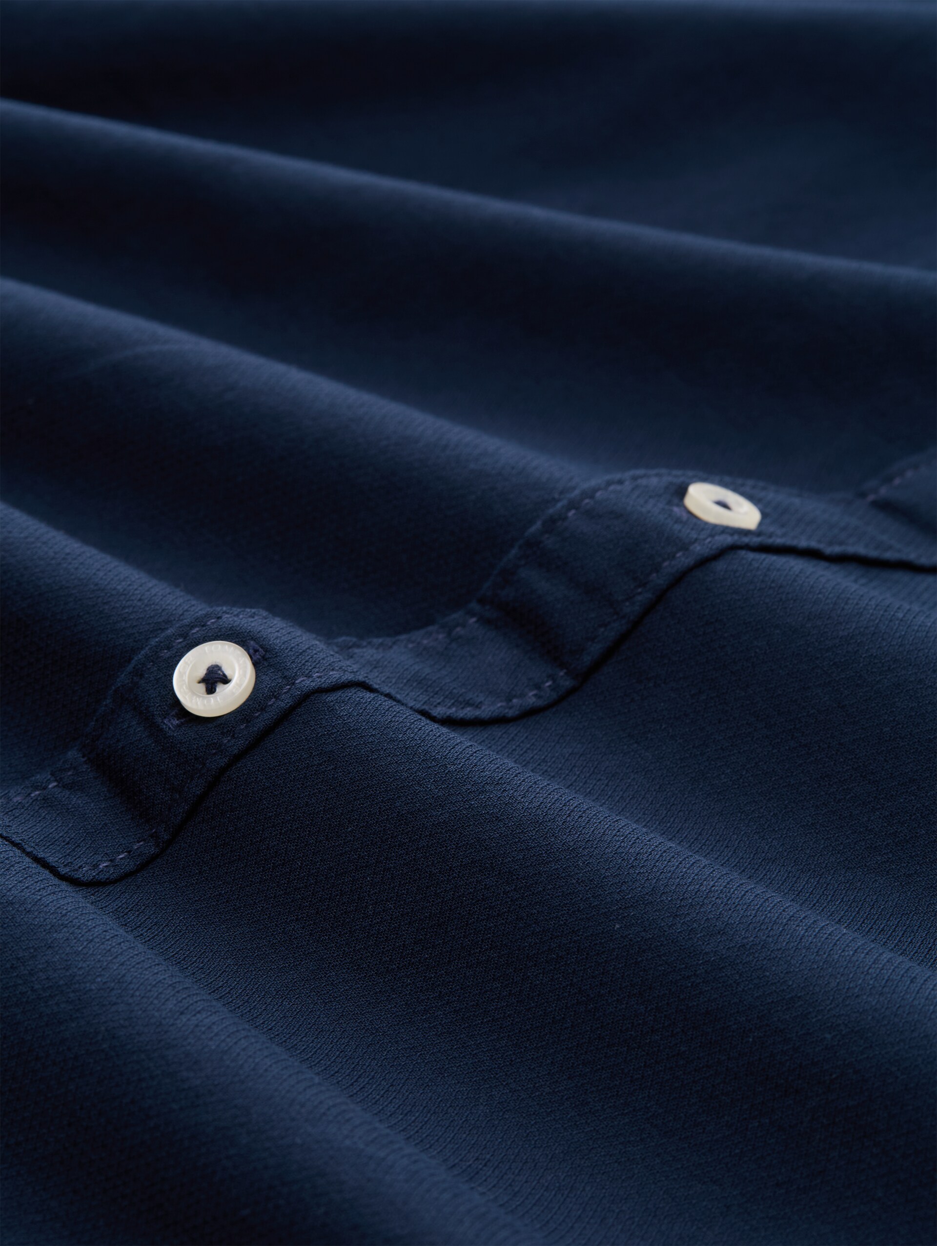 Slim Fit-overhemd met gestructureerde stof - Dark Blue - Materiaalweergave