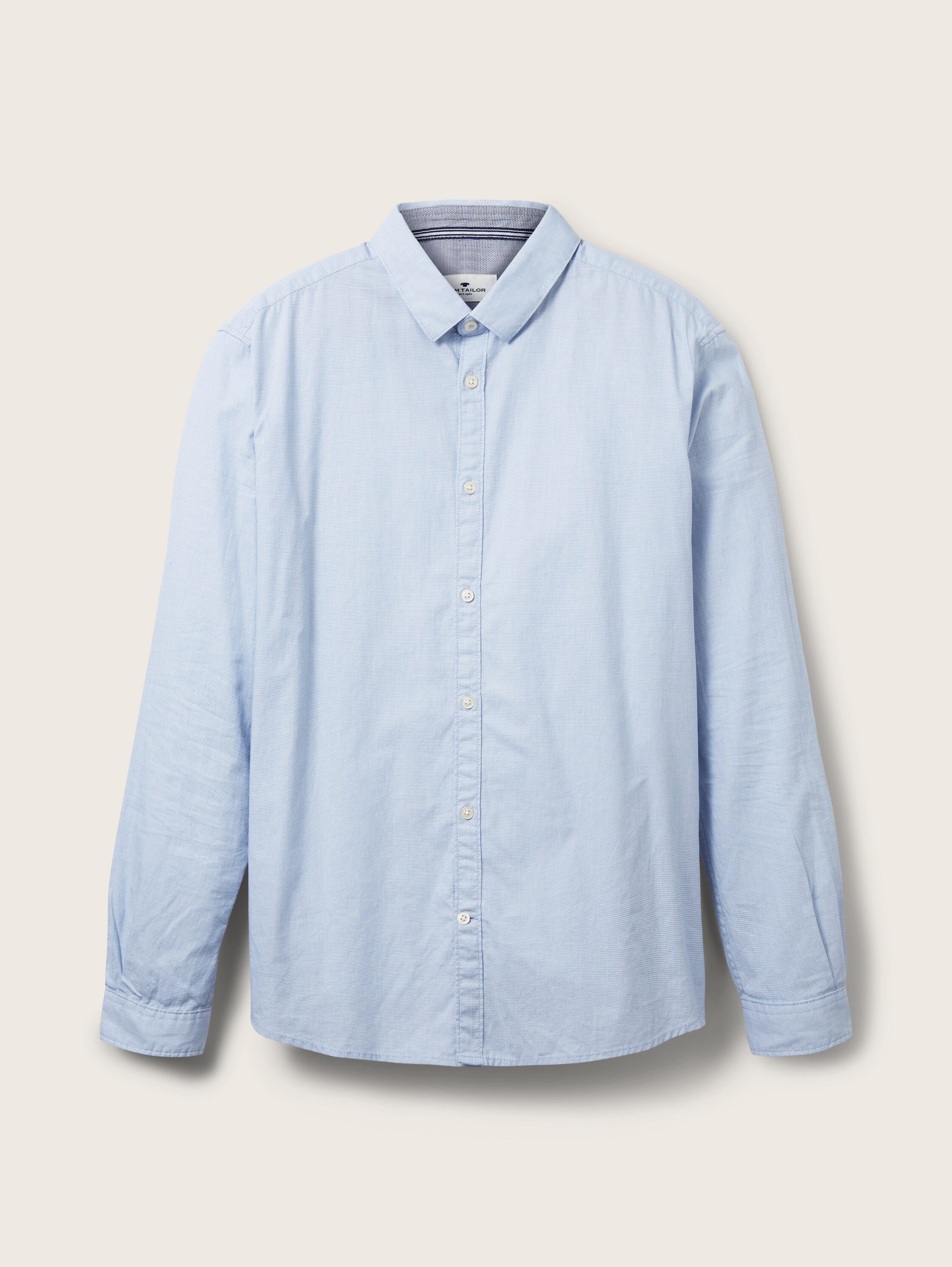 Slim Fit Overhemd met gestructureerde stof - light_blue_white_structure - 