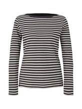 Niet geselecteerd, Shirt met lange mouwen en streepmotief door Tom Tailor, grauw