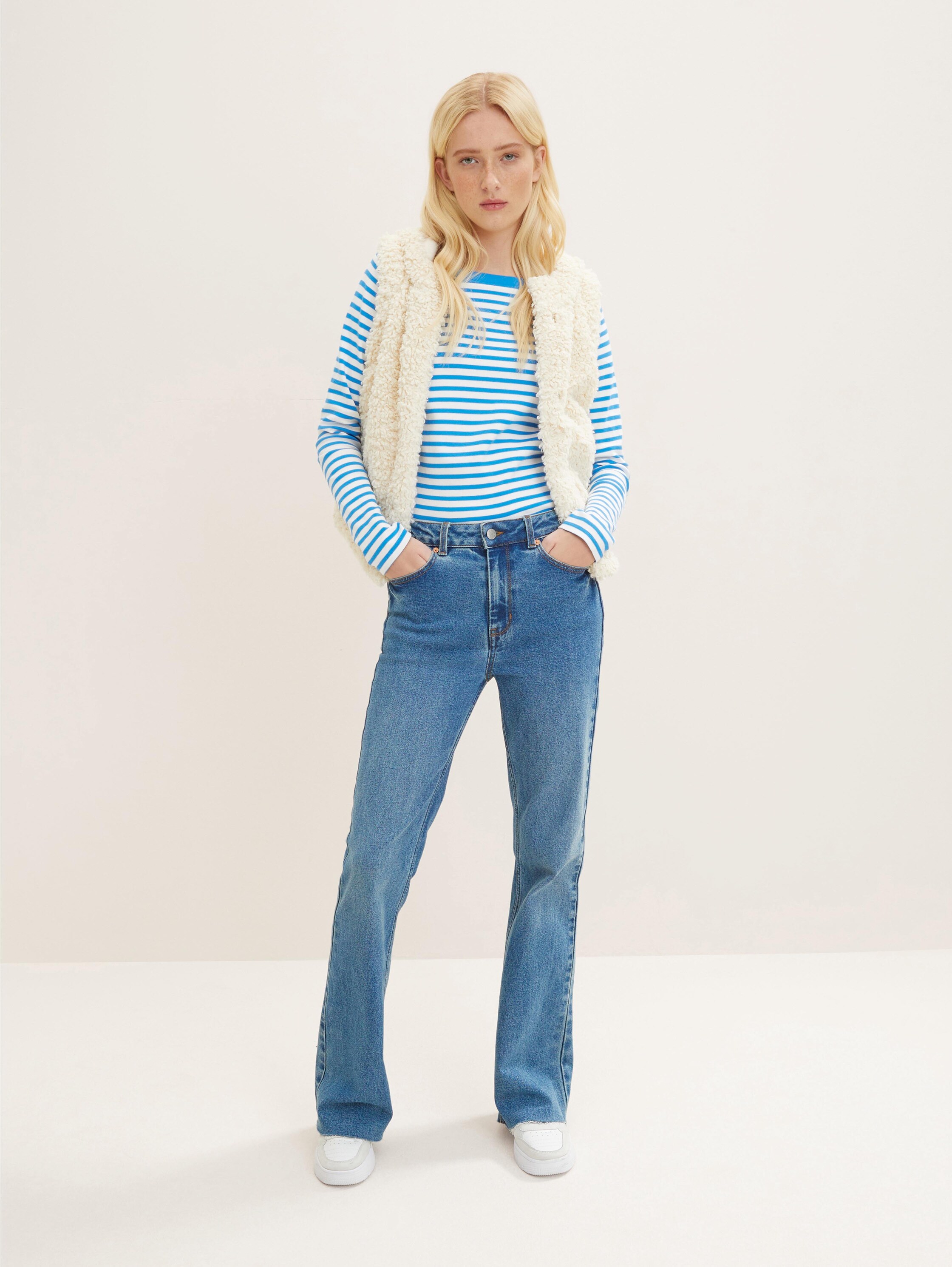 Gestreiftes Langarmshirt mit Bio-Baumwolle - 2