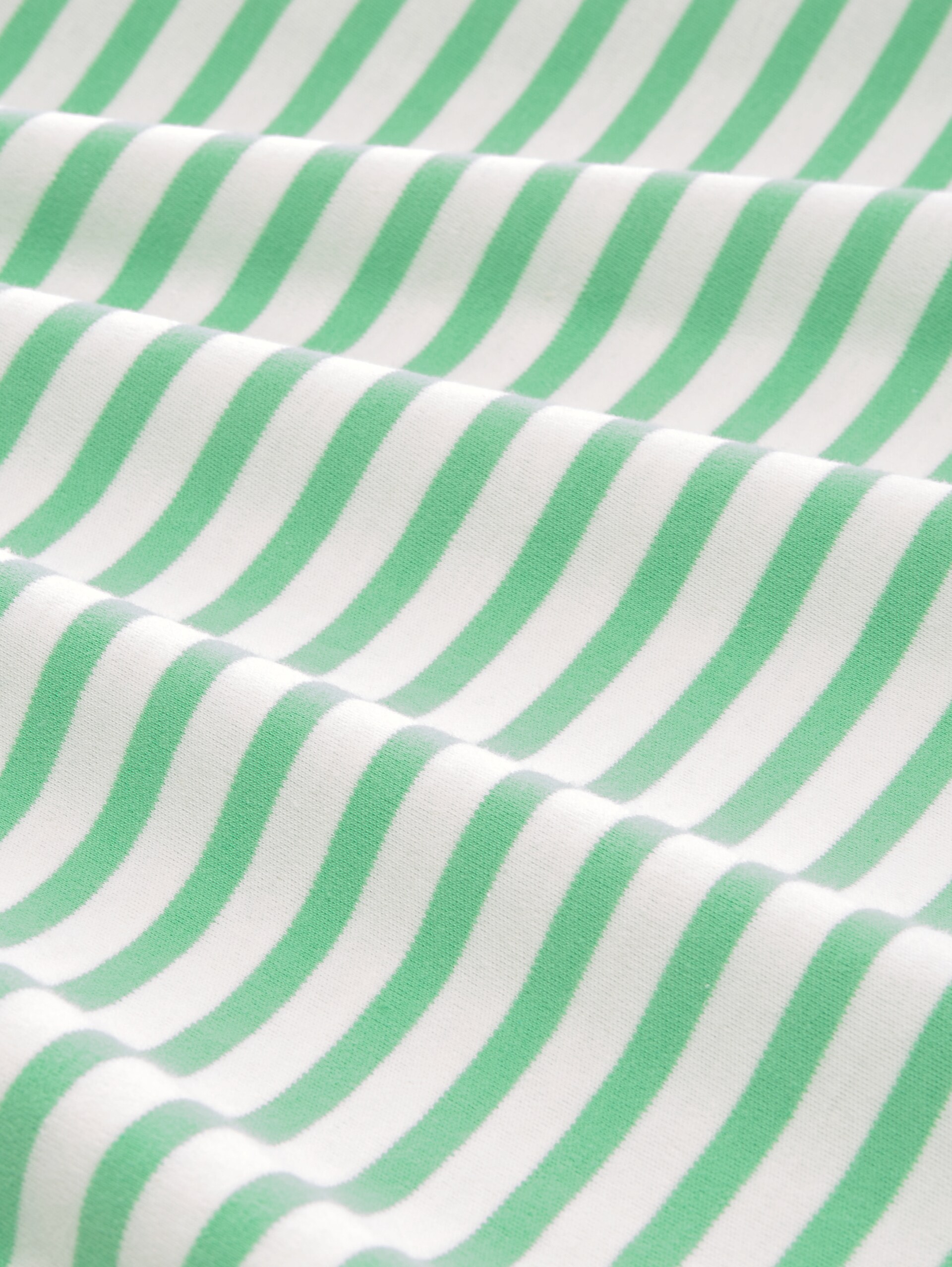 Shirt met lange mouwen en streepmotief - white green stripe - Materiaalweergave