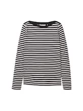 Sélectionné, T-shirt à manches longues à rayures par Tom Tailor, noires