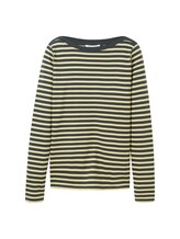 Geselecteerd, Shirt met lange mouwen en streepmotief door Tom Tailor, groen