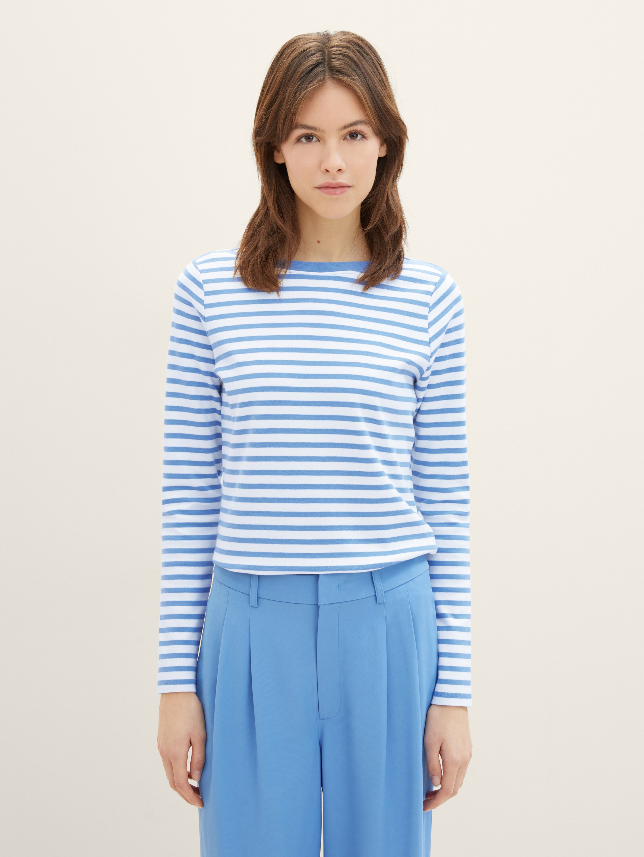 Gestreiftes Langarmshirt mit Bio-Baumwolle - 3