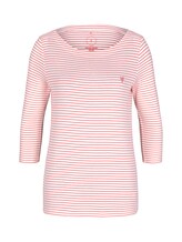 Selected, Striped shirt with small embroidery by Tom Tailor, red
