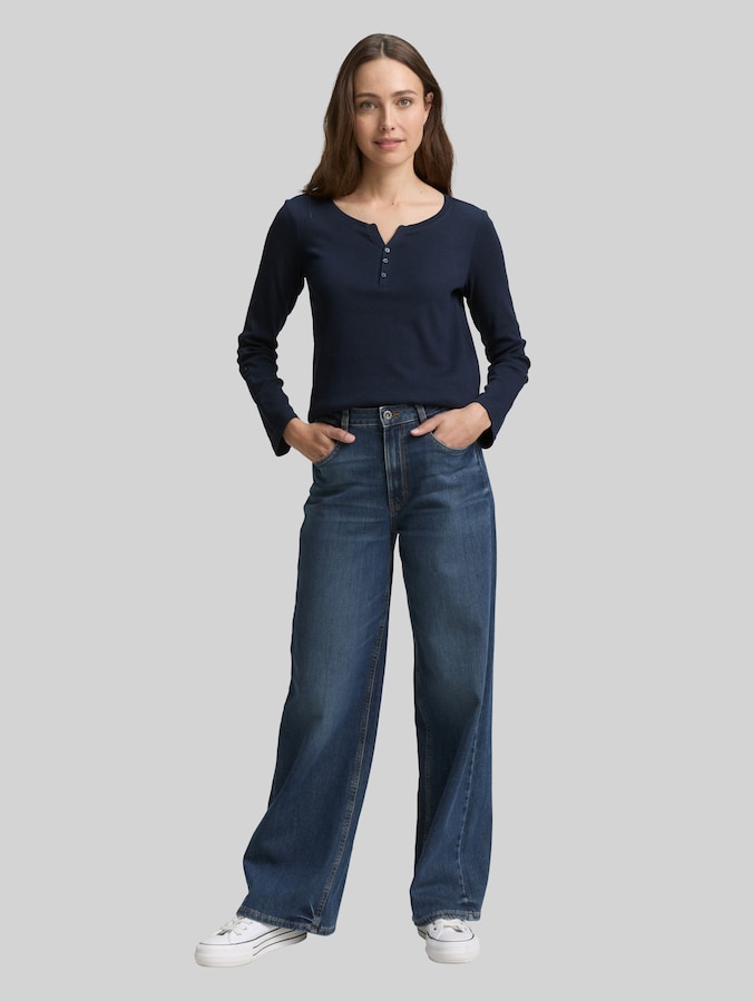 T-shirt à manches longues avec fonction retroussable par Women, Lunar Eclipse