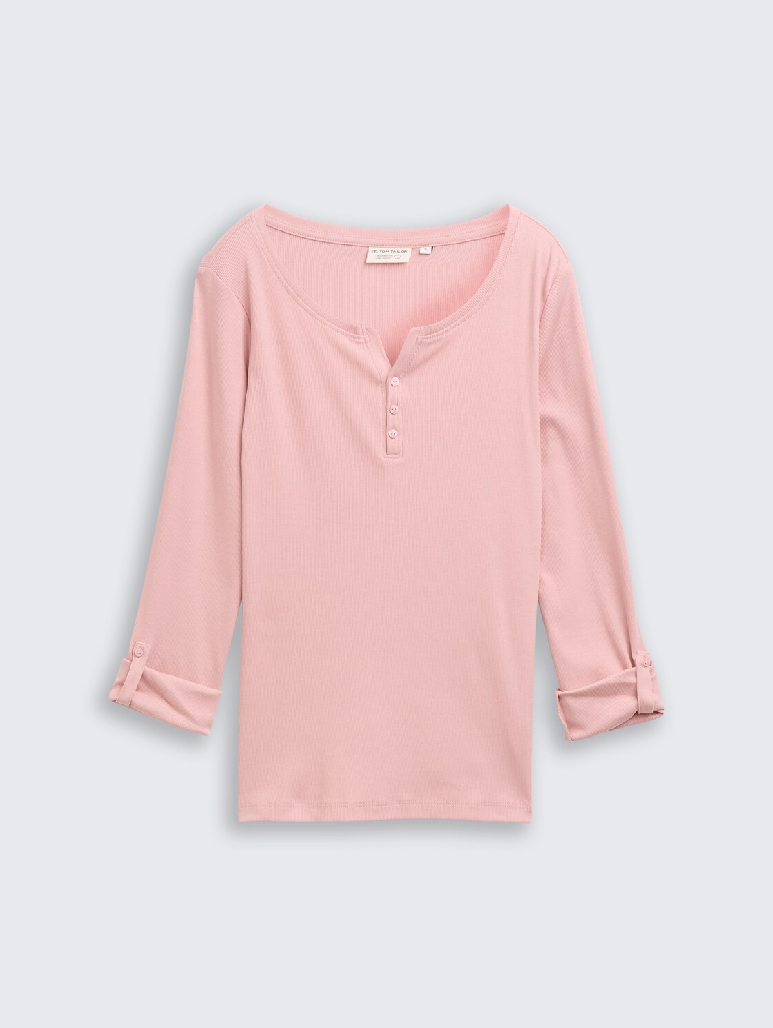 Langarmshirt mit Turn-Up-Funktion - Morning Pink - Vorder-Produkt-Ansicht