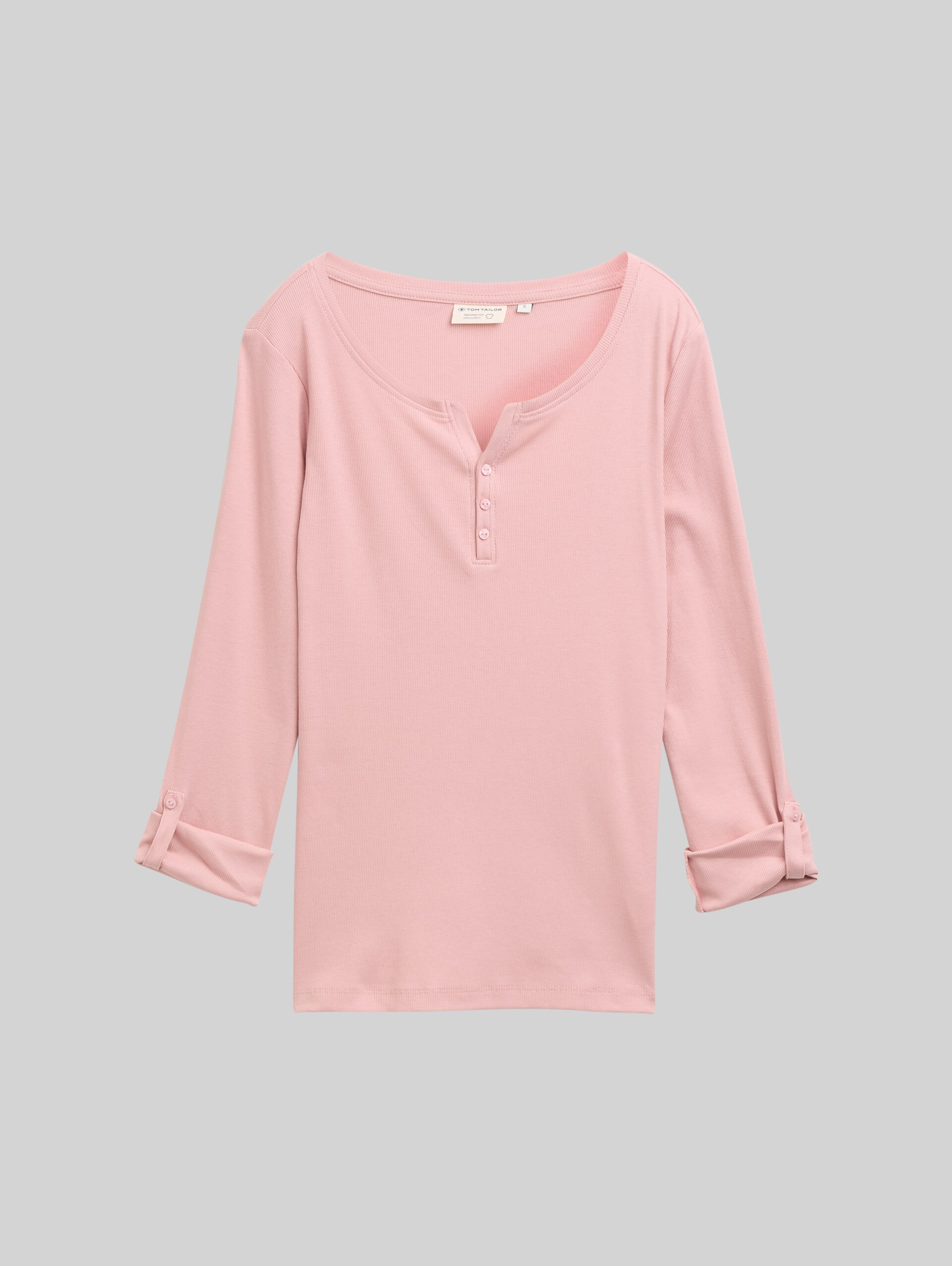 Langarmshirt mit Turn-Up-Funktion - Morning Pink - Vorder-Produkt-Ansicht