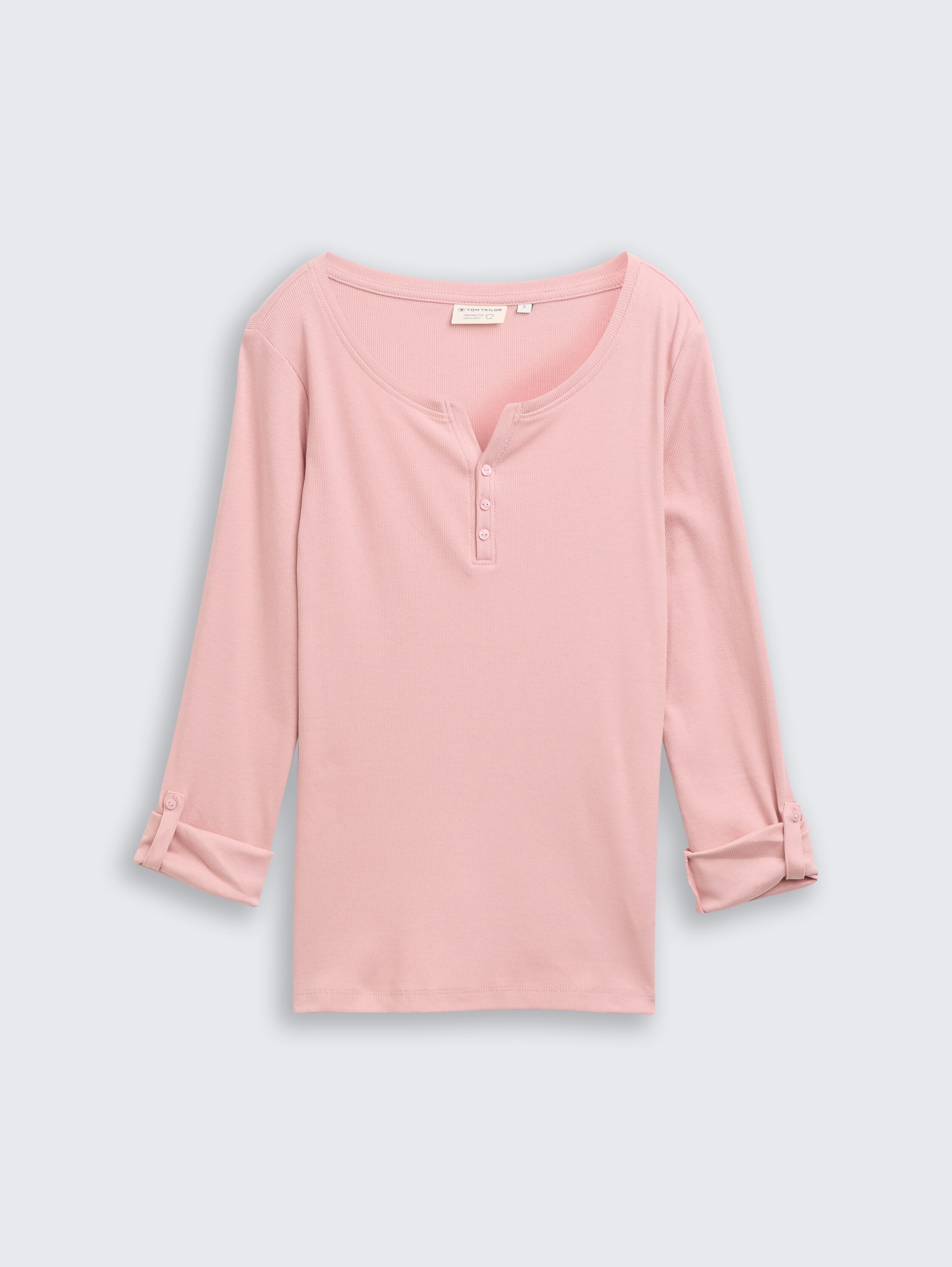 Langarmshirt mit Turn-Up-Funktion - Morning Pink - Vorder-Produkt-Ansicht