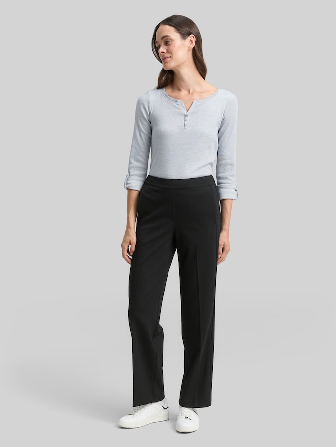 Striped 3/4-sleeved shirt by Women, offwhite navy small stripe