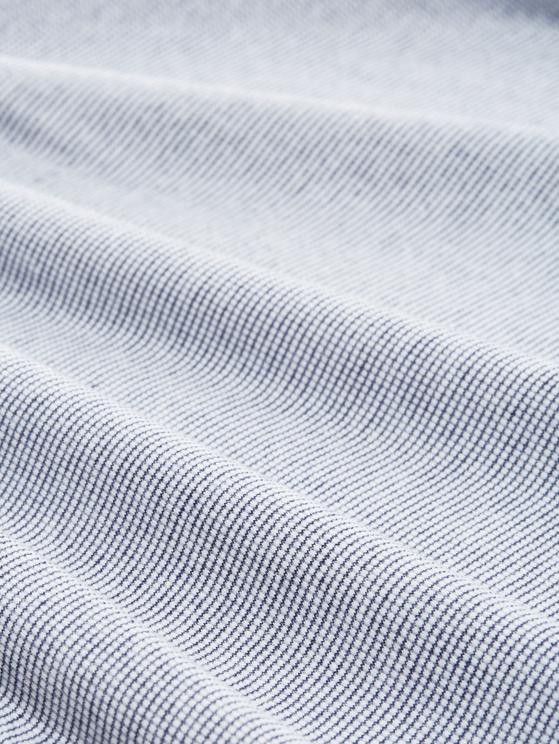 Langarmshirt mit Bio-Baumwolle - offwhite navy small stripe - Material-Ansicht