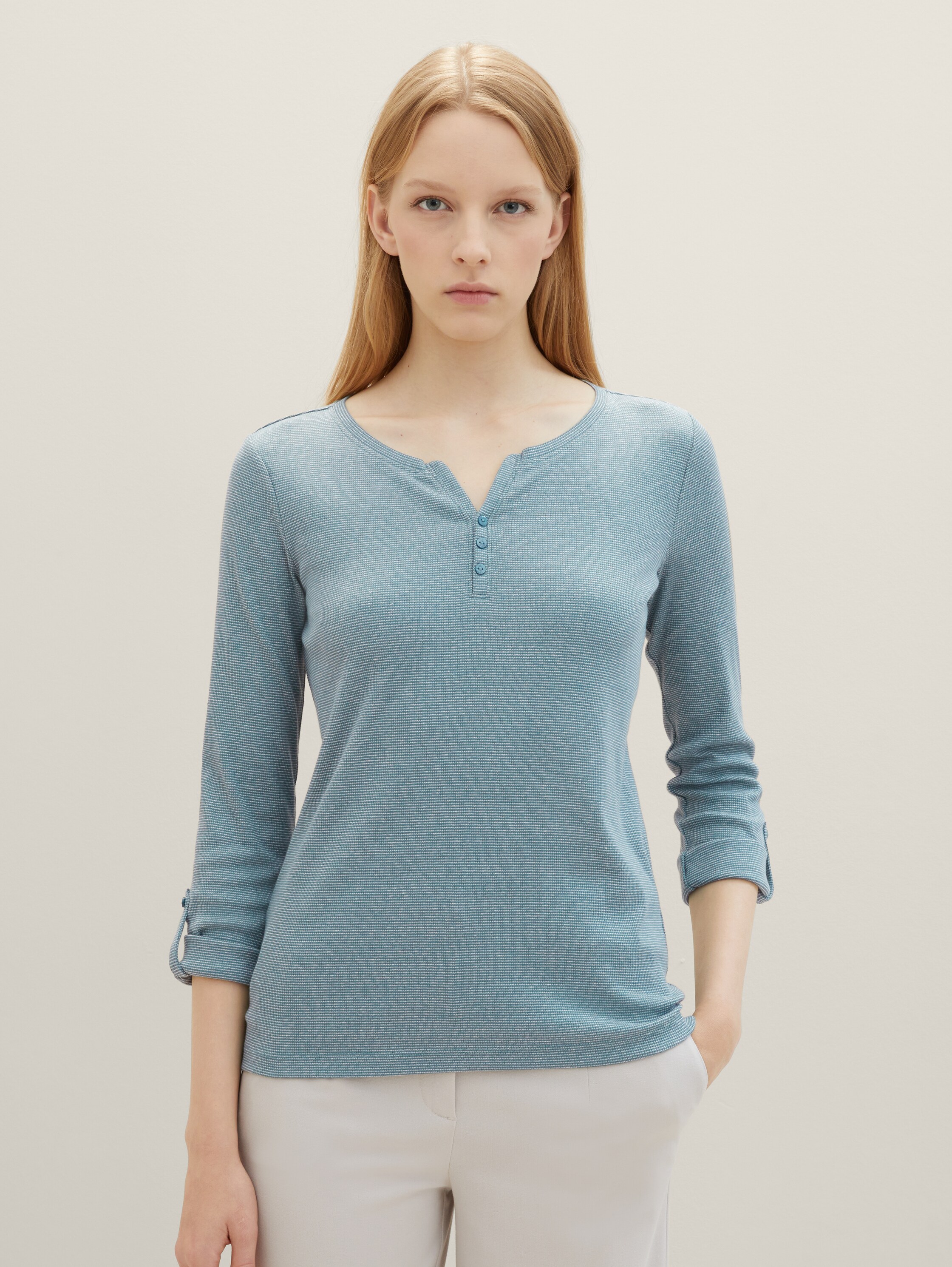 Langarmshirt mit Turn-Up-Funktion - 3