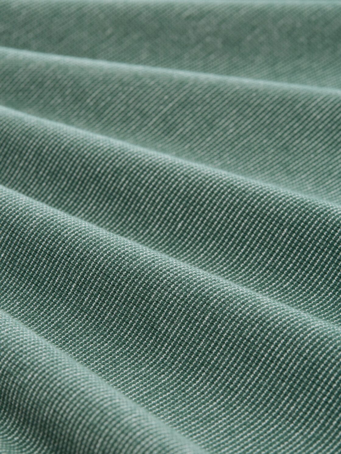 Langarmshirt mit Turn-Up-Funktion - off white green small stripe - Material-Ansicht