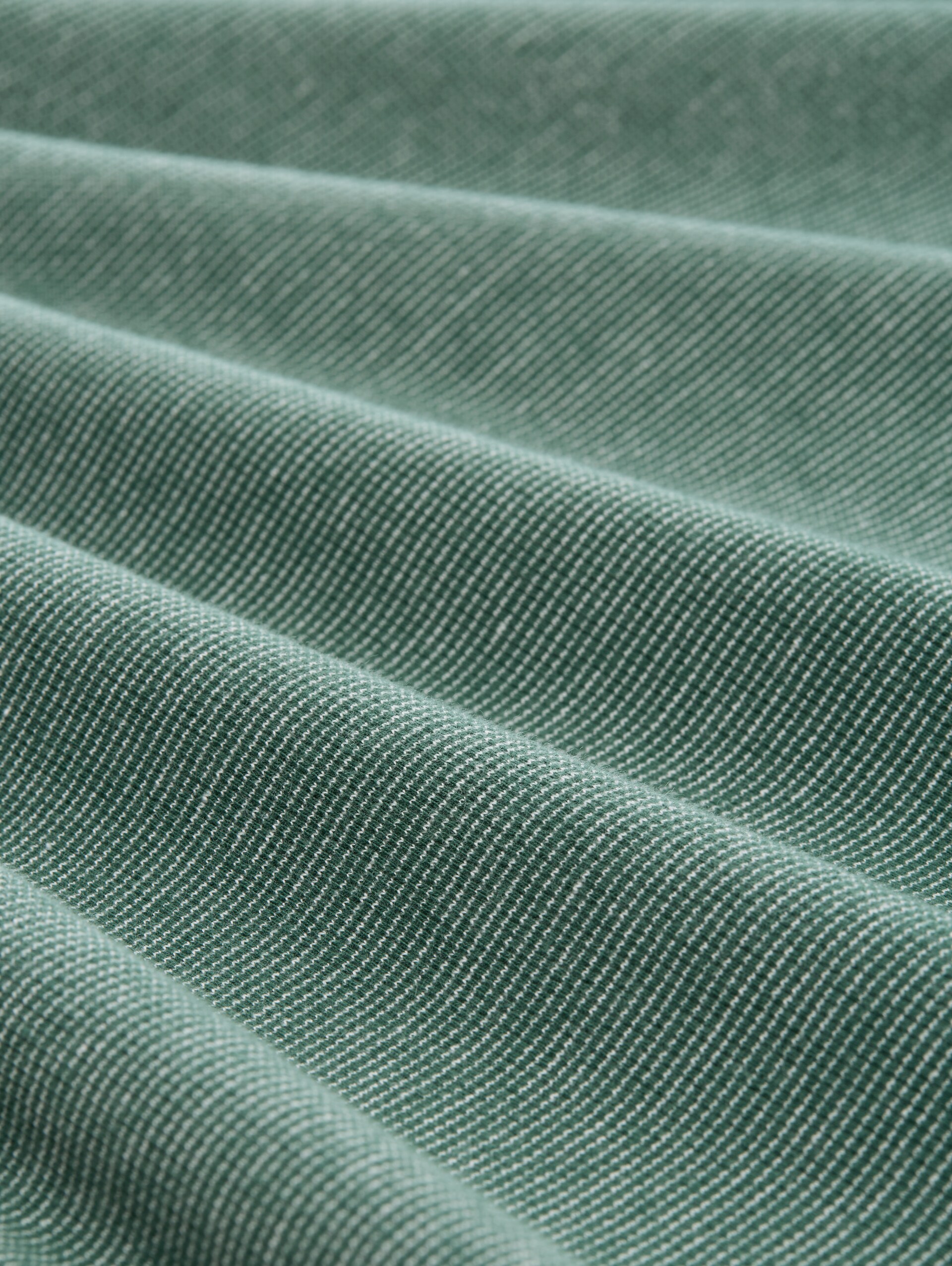 Long-sleeved top with turn-up feature - off white green small stripe - Material view