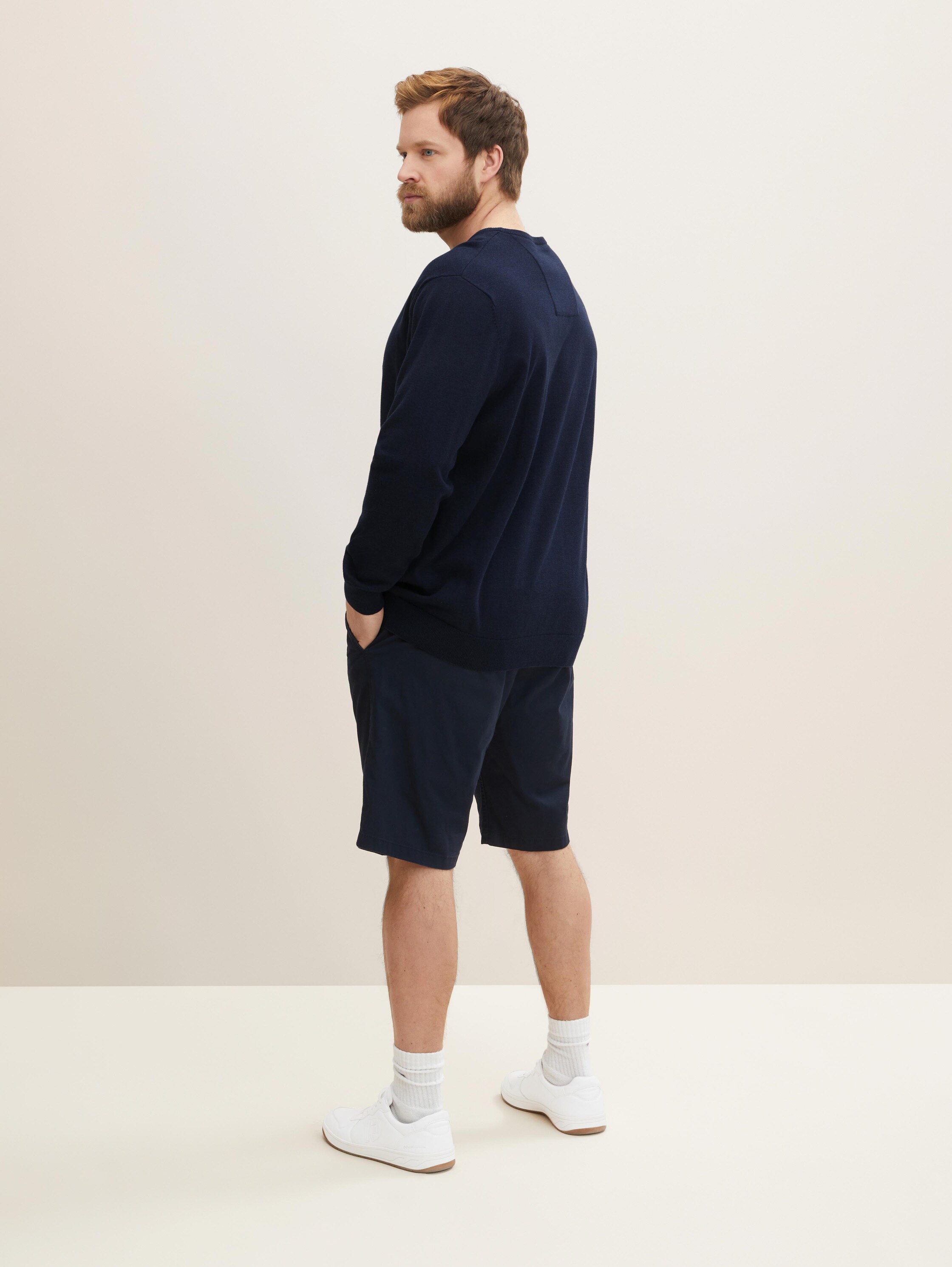 Plus - Basic Pullover mit Logo-Stickerei - 4