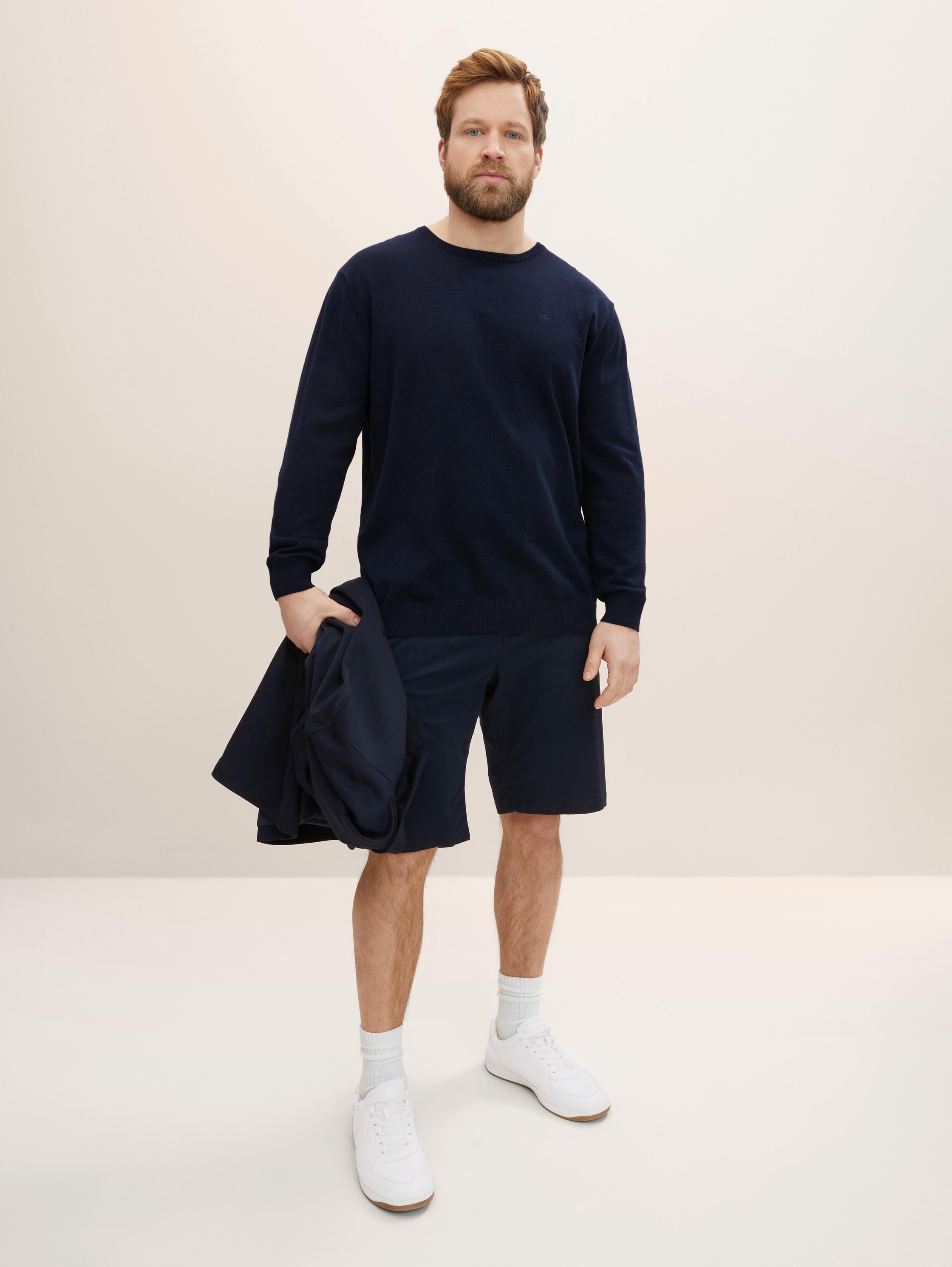 Plus - Basic Pullover mit Logo-Stickerei - 2