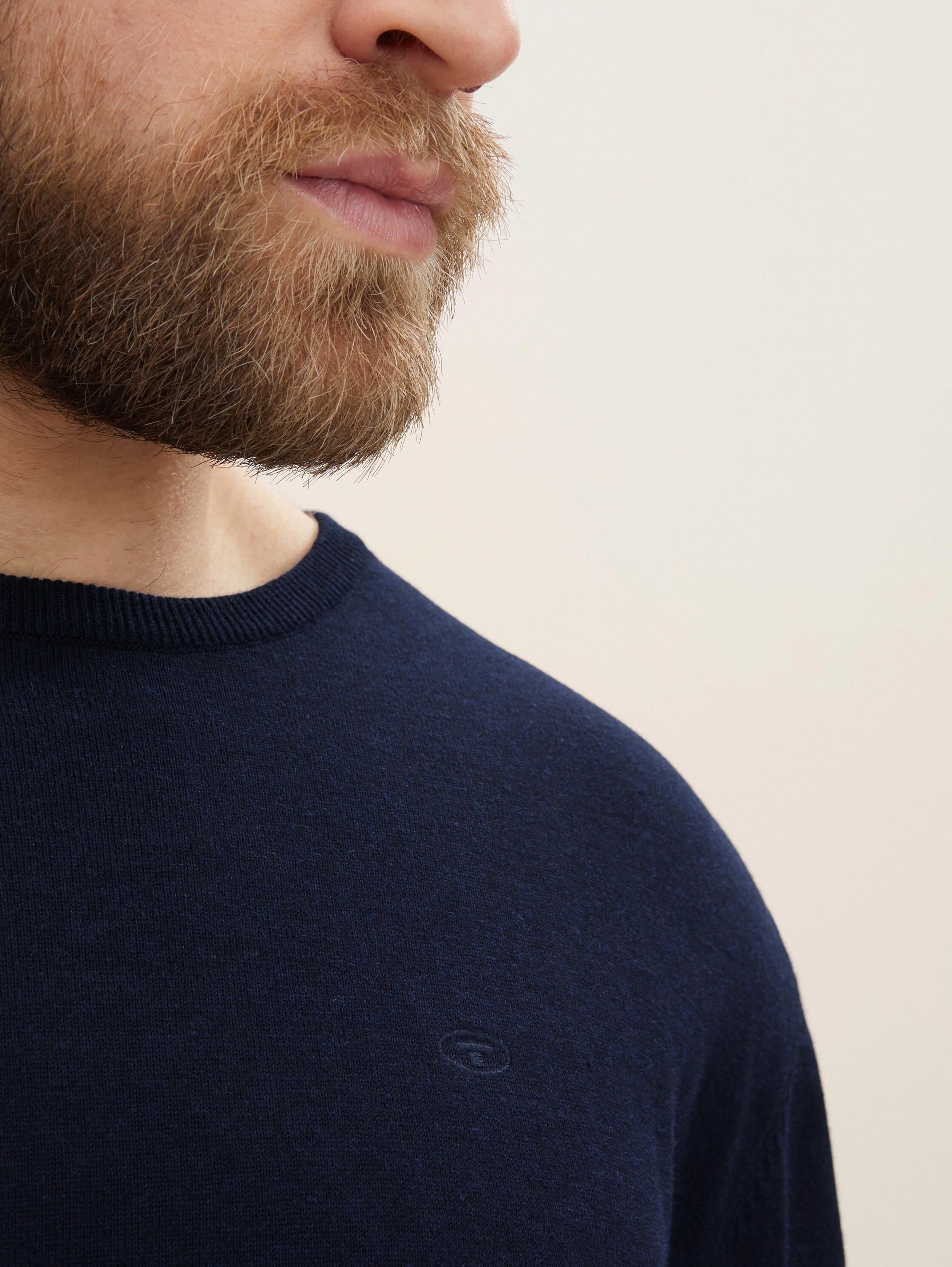Plus - Basic Pullover mit Logo-Stickerei - 6