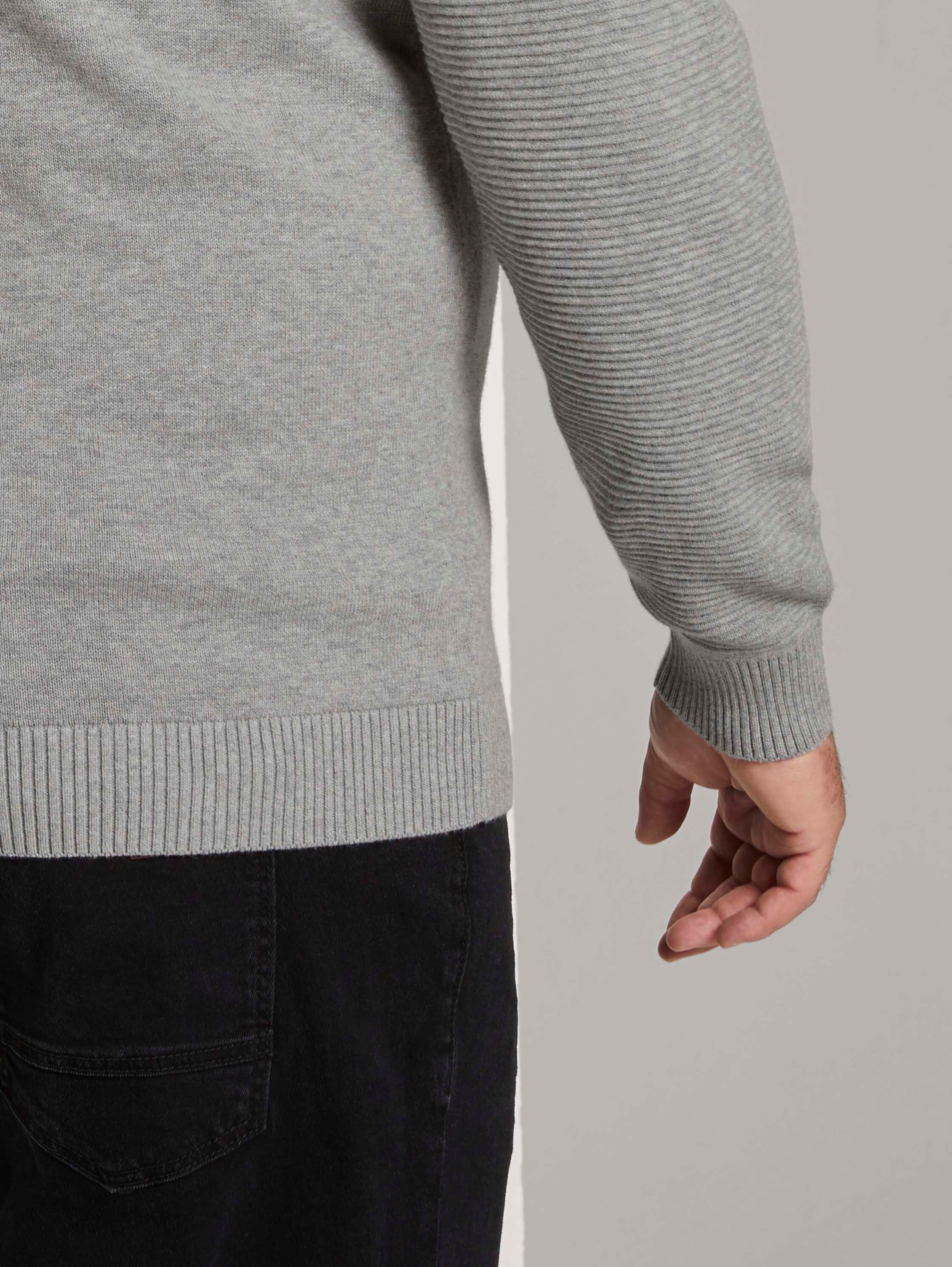 Strickjacke aus Baumwolle - Grey Heather Melange