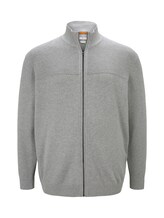 Ausgewählt, Strickjacke aus Baumwolle von Tom Tailor, grau
