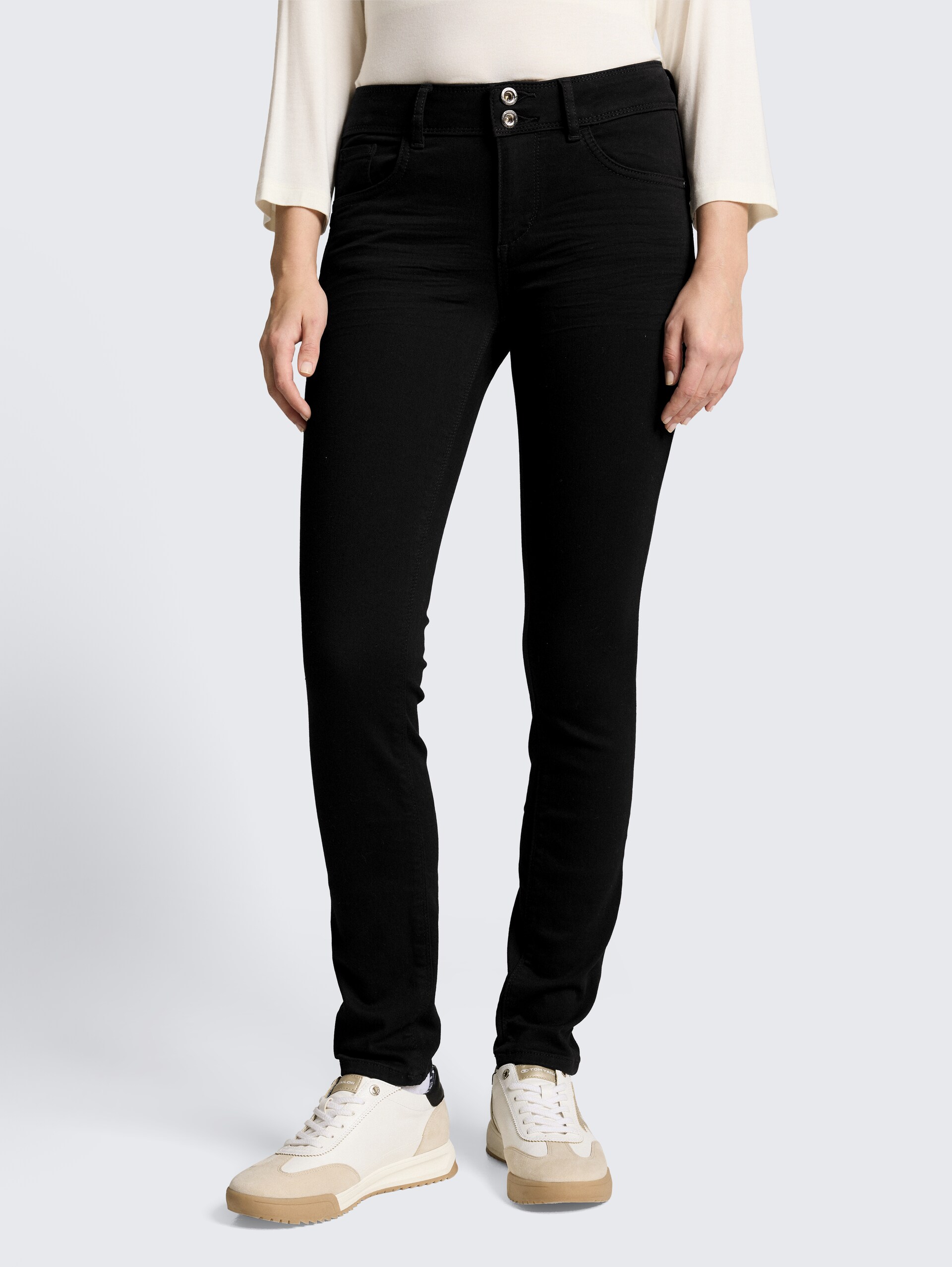 TTALEXA SKINNY Jeans - black black denim - Ausschnitt Model-Vorderansicht