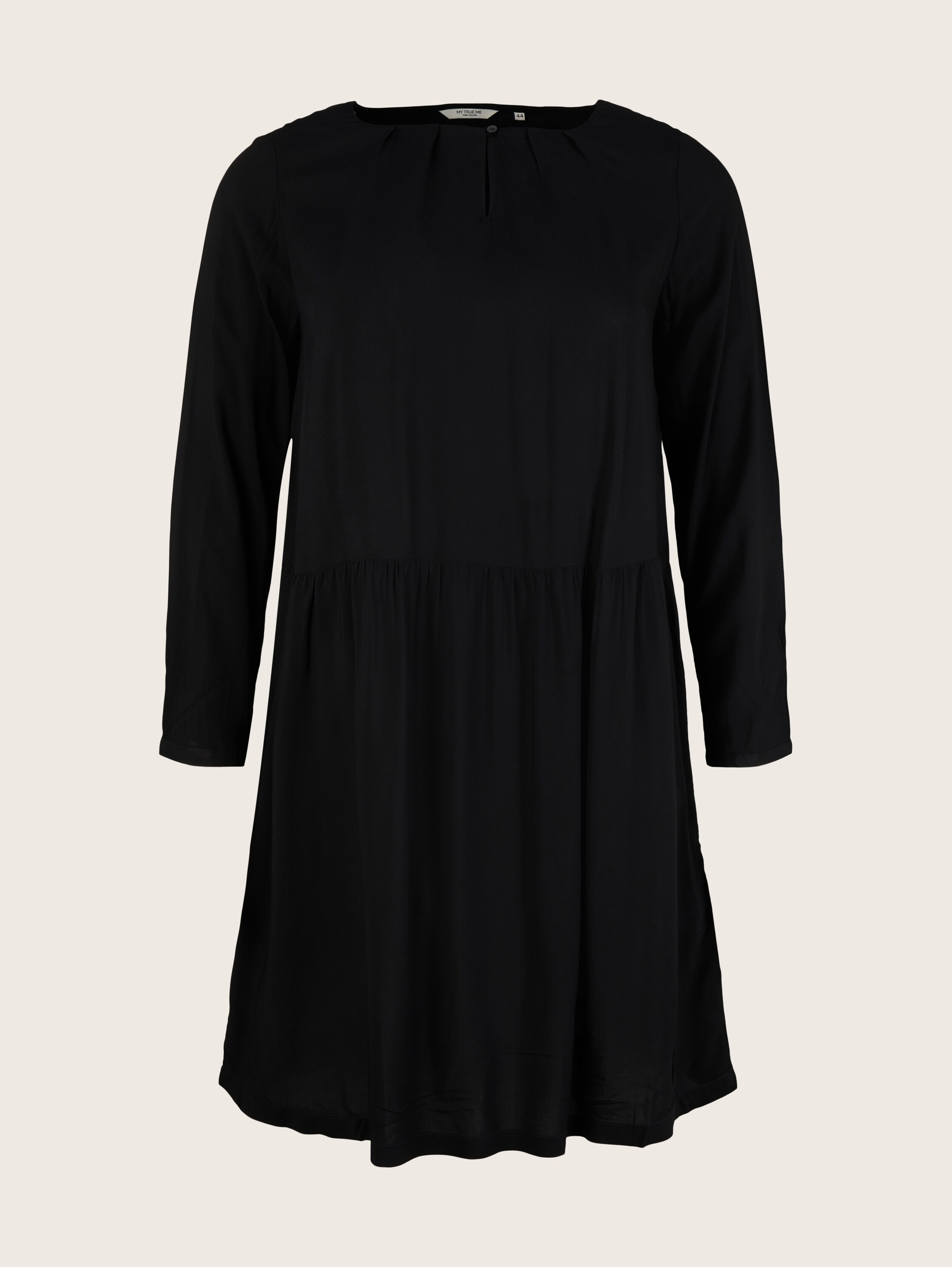 Blouse jurk met geplooide details - deep black - Product vooraanzicht