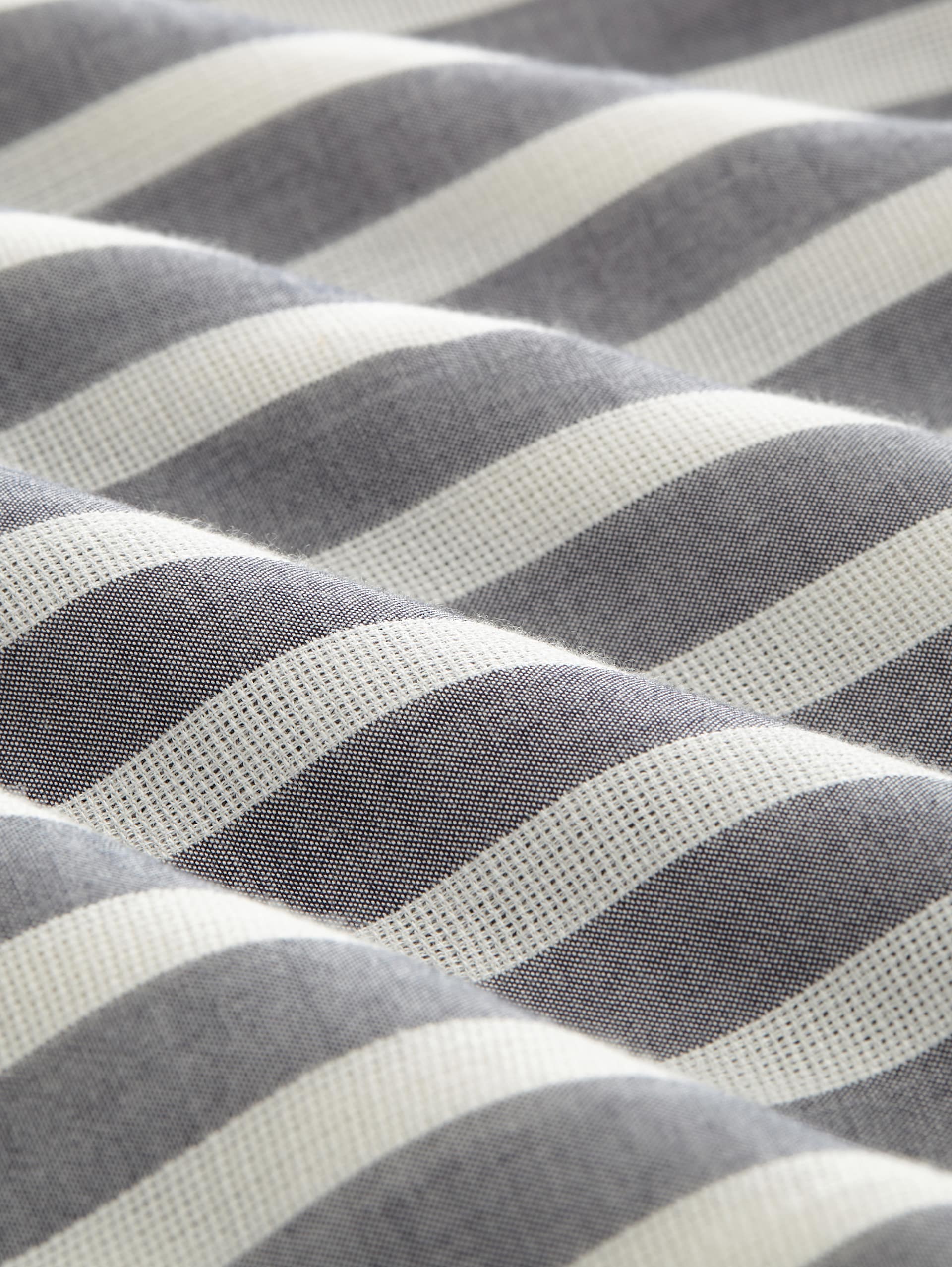 Plus Size - Striped Henley top - offwhite navy vertical stripe - Material view