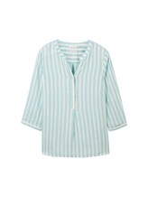 Sélectionné, Plus Size - Chemise Henley à rayures par Tom Tailor, bleu