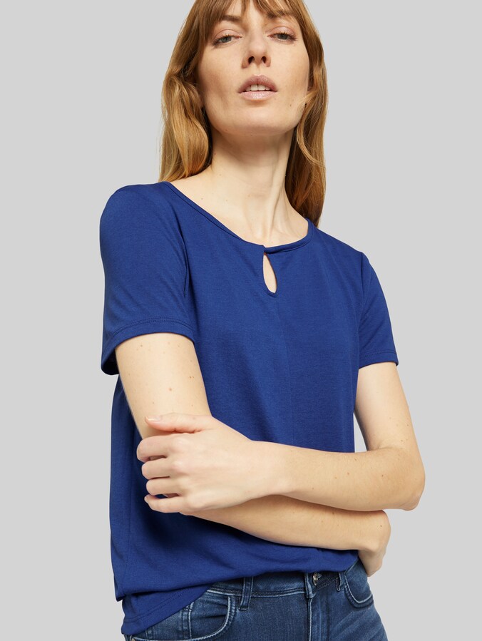 T-Shirt mit Knotendetail von Women, anemone blue