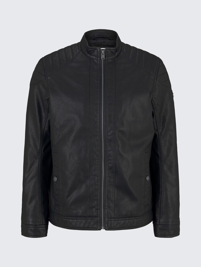Bikerjacke aus Kunstleder von Men, Black