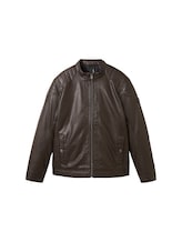 Ausgewählt, Bikerjacke aus Kunstleder von Tom Tailor, braun