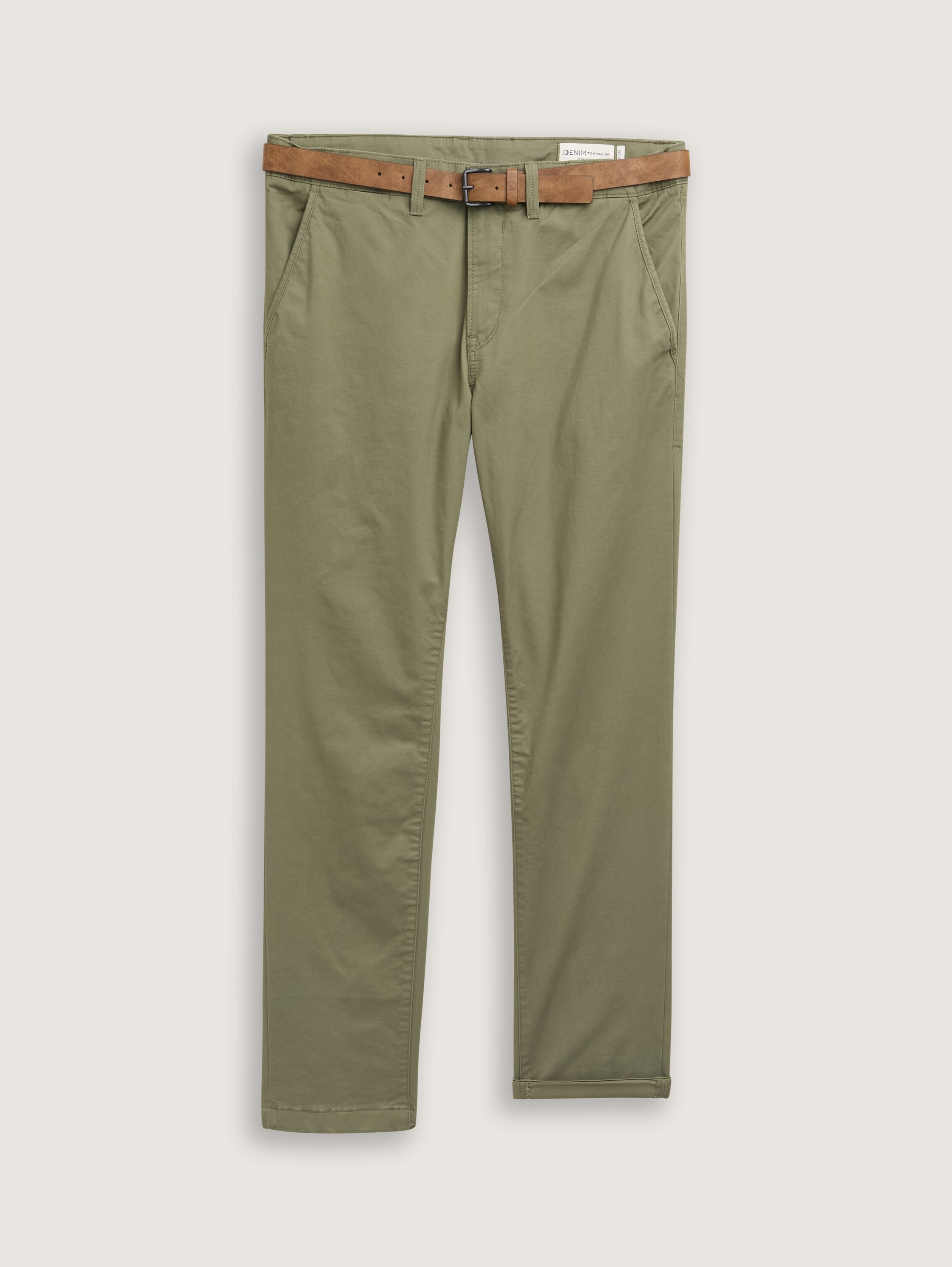 Slim Chino Hose mit Gürtel - 3