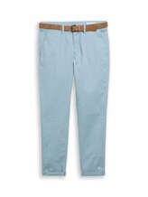 Ausgewählt, Slim Chino Hose mit Gürtel von Tom Tailor, blau