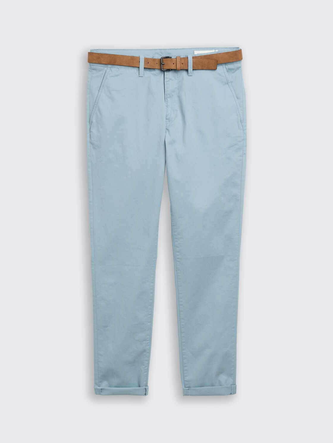 Slim Chino Hose mit Gürtel - citadel blue - Vorder-Produkt-Ansicht