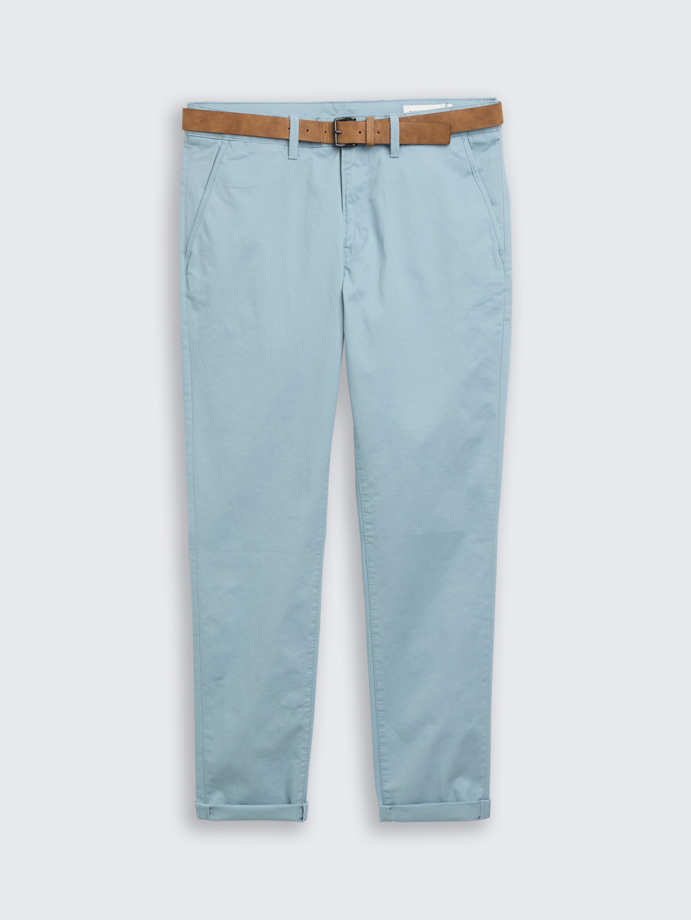 Slim Chino Hose mit Gürtel - citadel blue - Vorder-Produkt-Ansicht