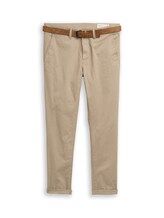 Sélectionné, Pantalon chino slim avec ceinture par Tom Tailor, brunir