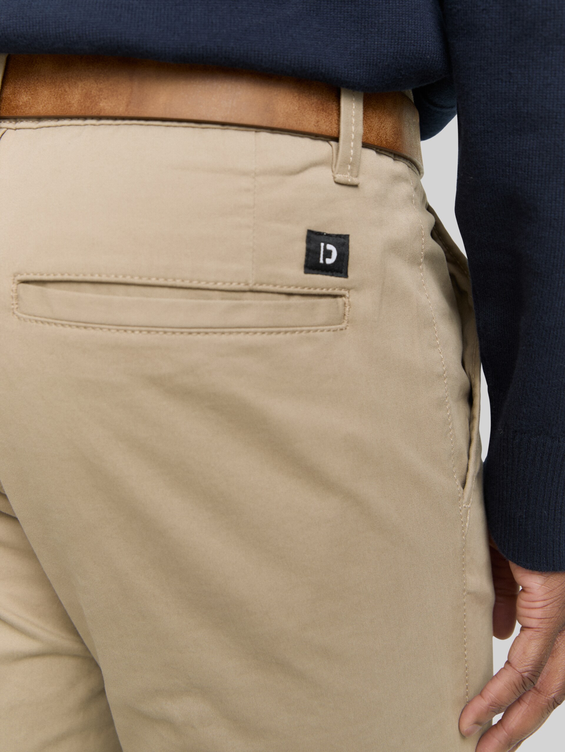 Pantalon chino slim avec ceinture - roasted nut brown - Vue détaillée du modèle