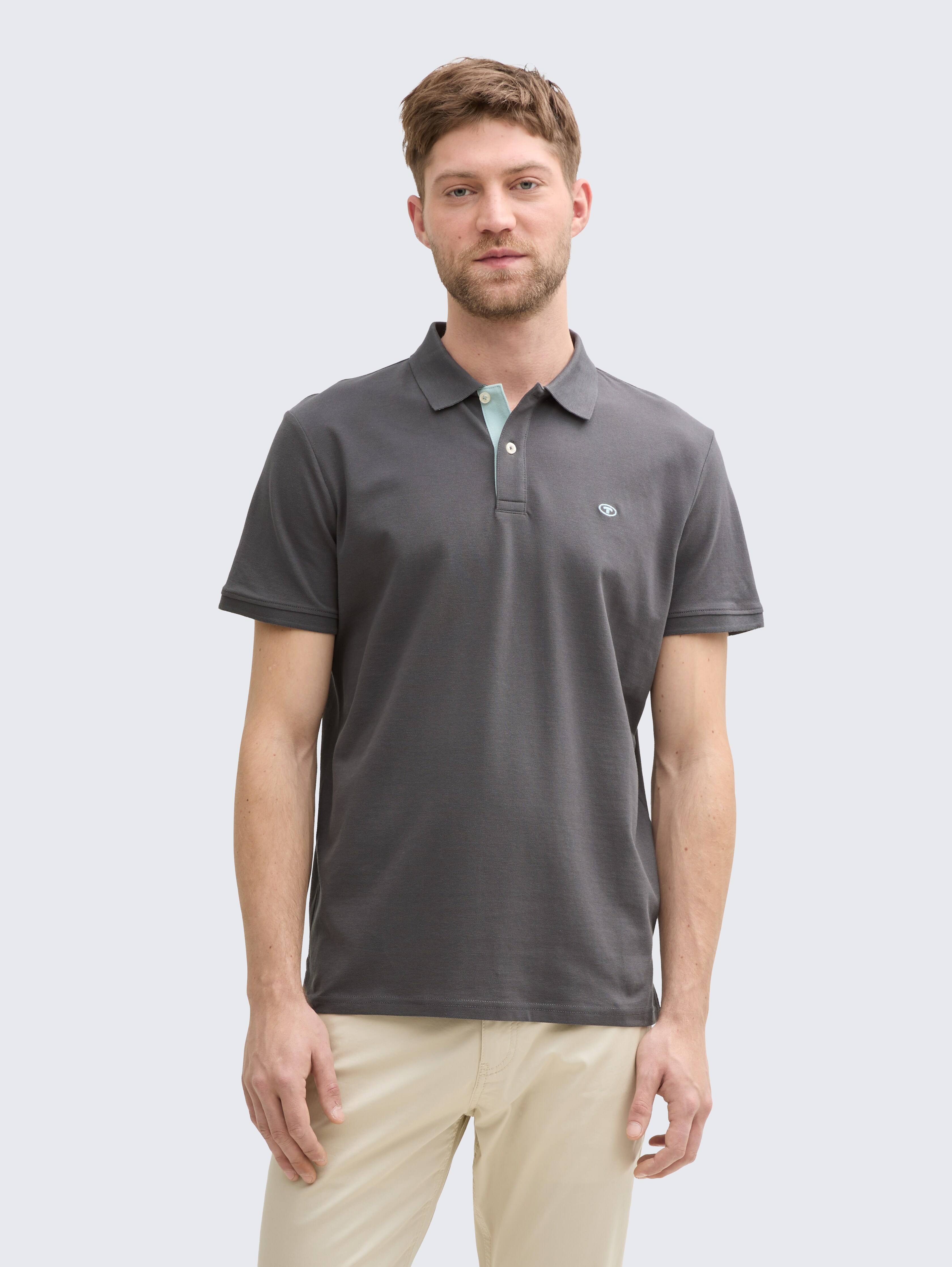 Piqué Poloshirt aus Baumwolle von Men, Dark Shadow