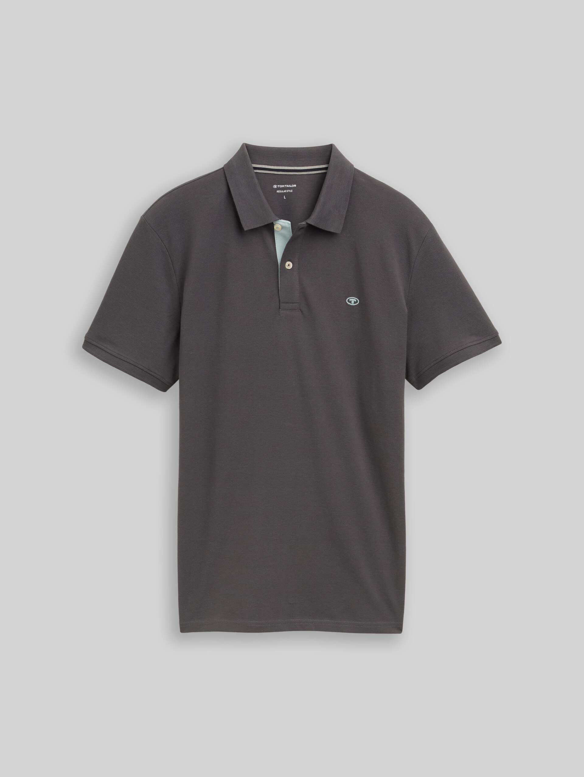 Cotton piqué polo shirt - Dark Shadow
