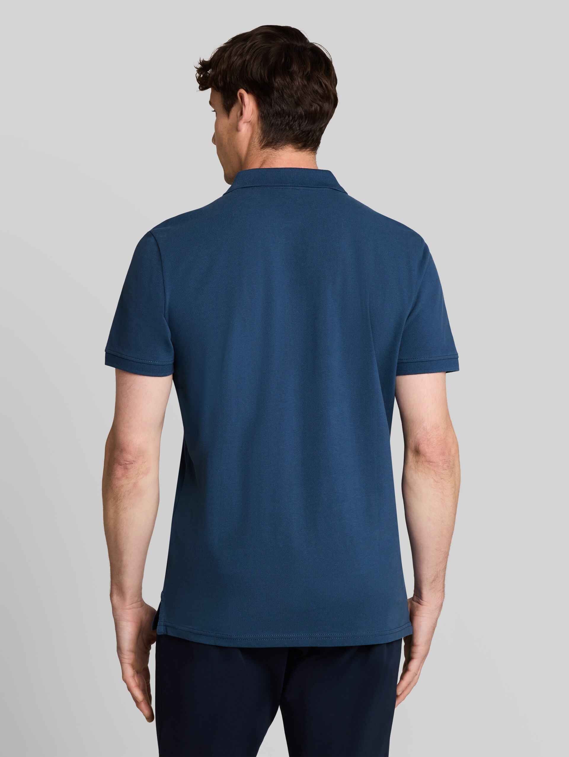 Piqué poloshirt van katoen - Dark Duck Blue