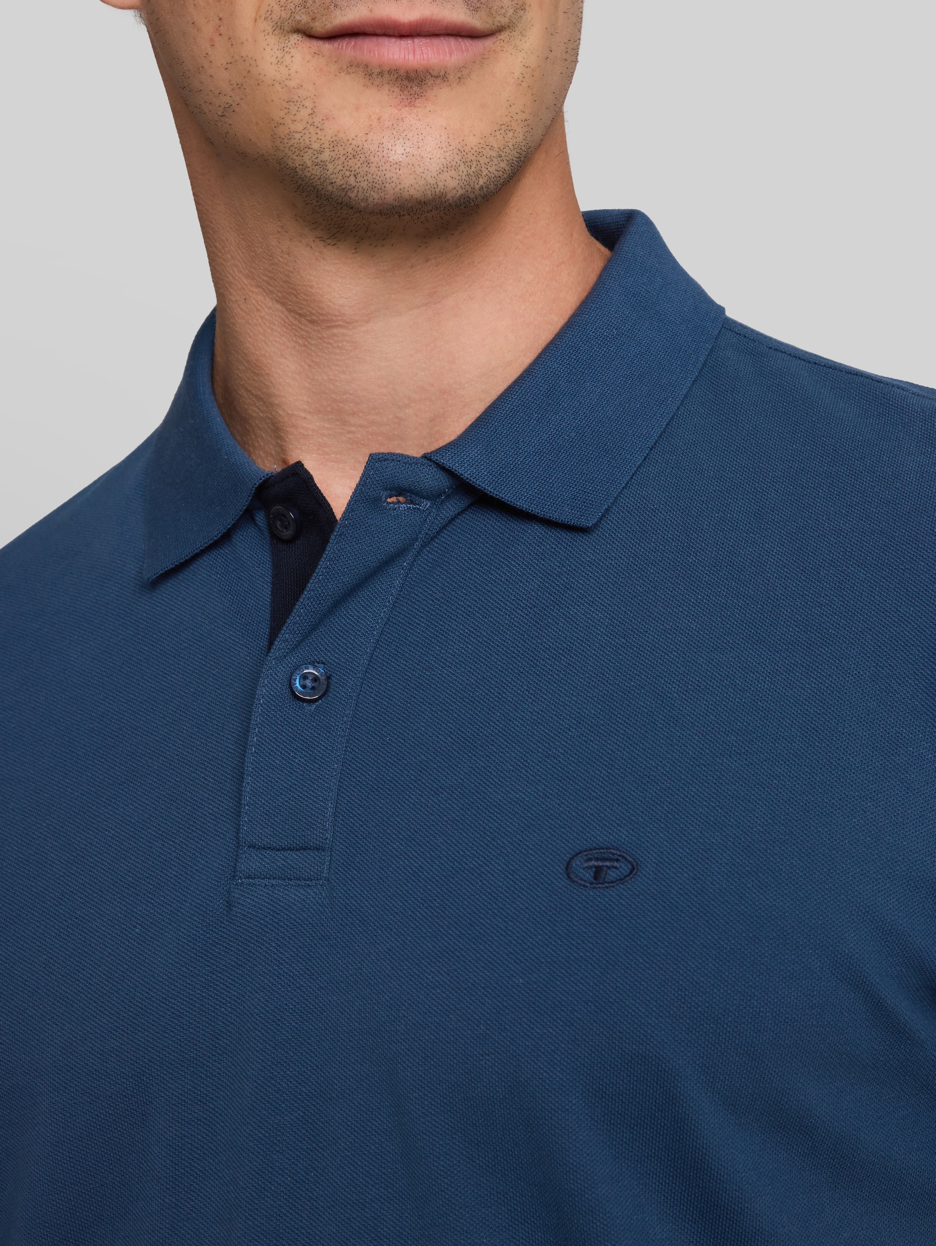 Piqué poloshirt van katoen - Dark Duck Blue