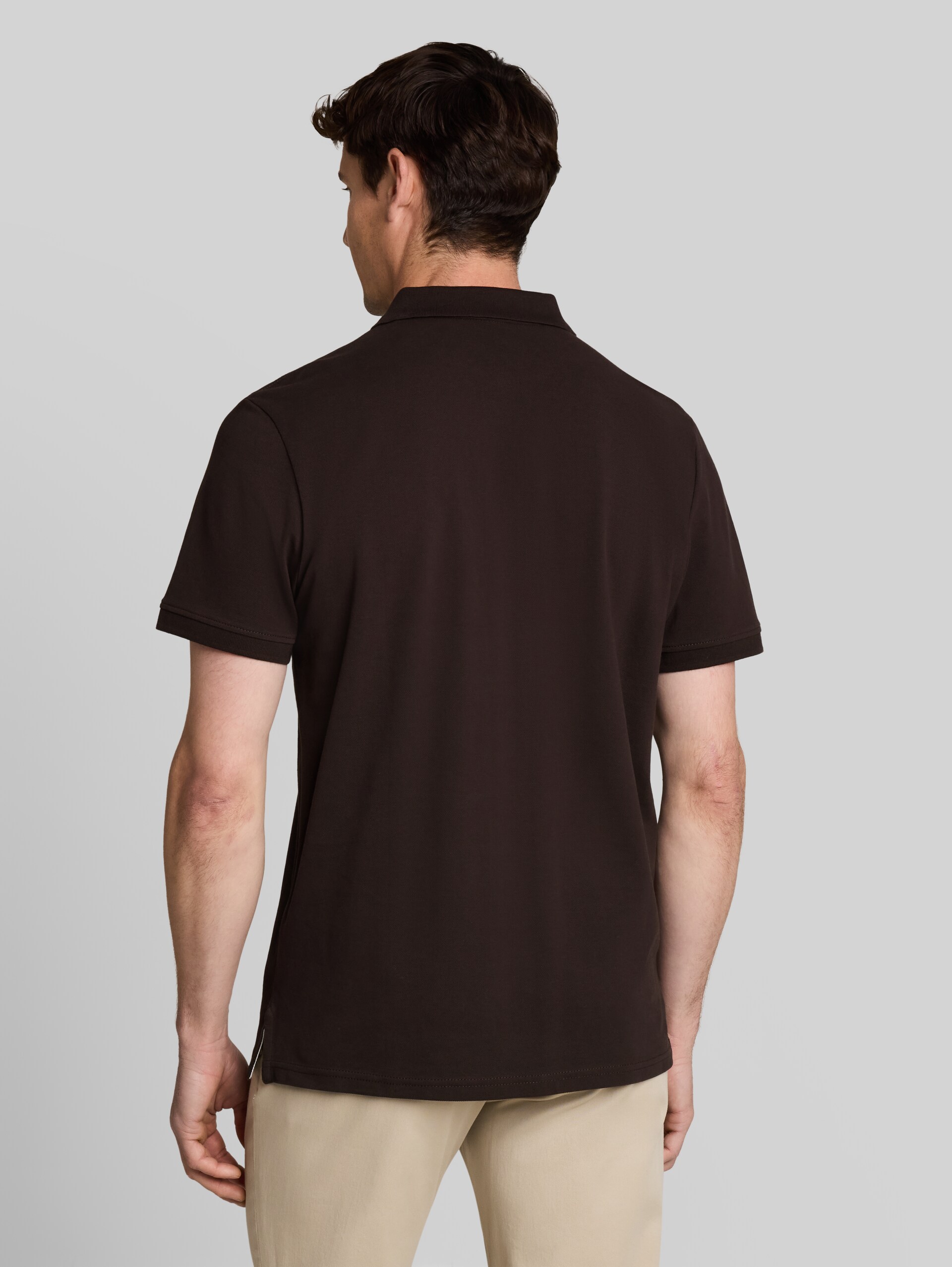 Piqué poloshirt van katoen - Dark Chocolate Brown