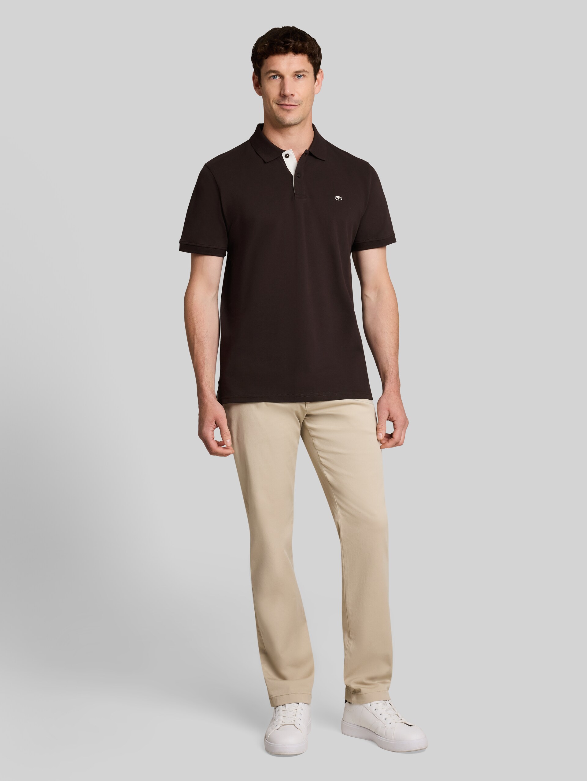Piqué poloshirt van katoen - Dark Chocolate Brown